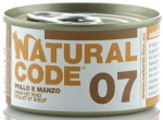 Υγρή Τροφή - Κονσέρβα Γάτας Natural Code 07 Adult Chicken and Beef 24x 85gr