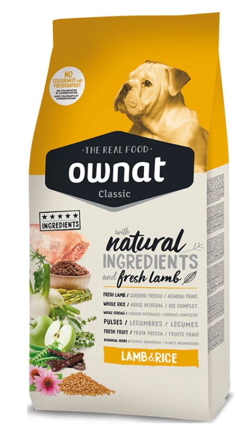 Ownat Classic Lamb & Rice 20Kgr