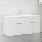vidaXL Ντουλάπι Νιπτήρα Λευκό 100 x 38,5 x 46 εκ. από Μοριοσανίδα N/A Λευκό