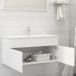 vidaXL Ντουλάπι Νιπτήρα Λευκό 100 x 38,5 x 46 εκ. από Μοριοσανίδα N/A Λευκό