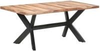 vidaXL Τραπεζαρία 180 x 90 x 75 εκ. Μασίφ Ξύλο και Φινίρισμα Sheesham 180 x 90 x 75 cm Καφέ