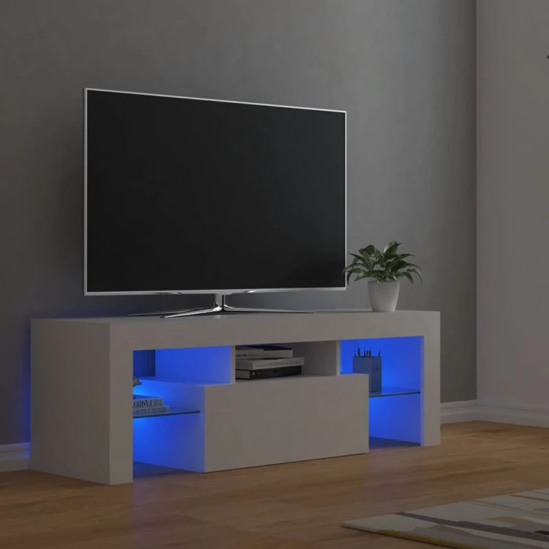 vidaXL Έπιπλο Τηλεόρασης με LED Λευκό 120 x 35 x 40 εκ. N/A Λευκό