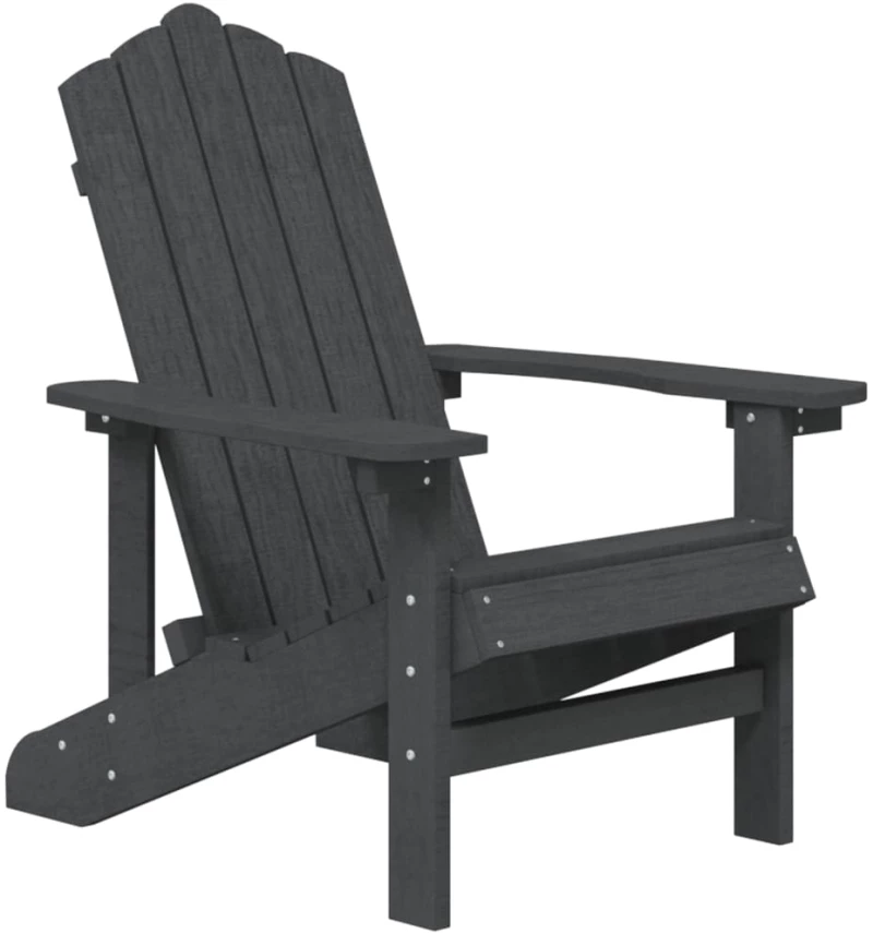 vidaXL Καρέκλα Κήπου Adirondack Ανθρακί από HDPE N/A Ανθρακί