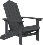 vidaXL Καρέκλα Κήπου Adirondack Ανθρακί από HDPE N/A Ανθρακί