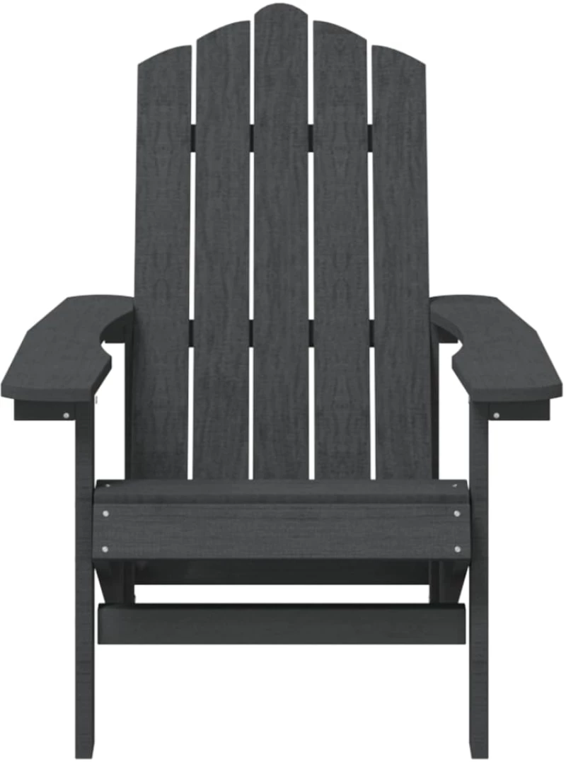 vidaXL Καρέκλα Κήπου Adirondack Ανθρακί από HDPE N/A Ανθρακί