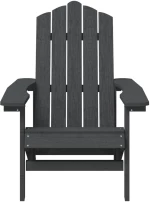 vidaXL Καρέκλα Κήπου Adirondack Ανθρακί από HDPE N/A Ανθρακί