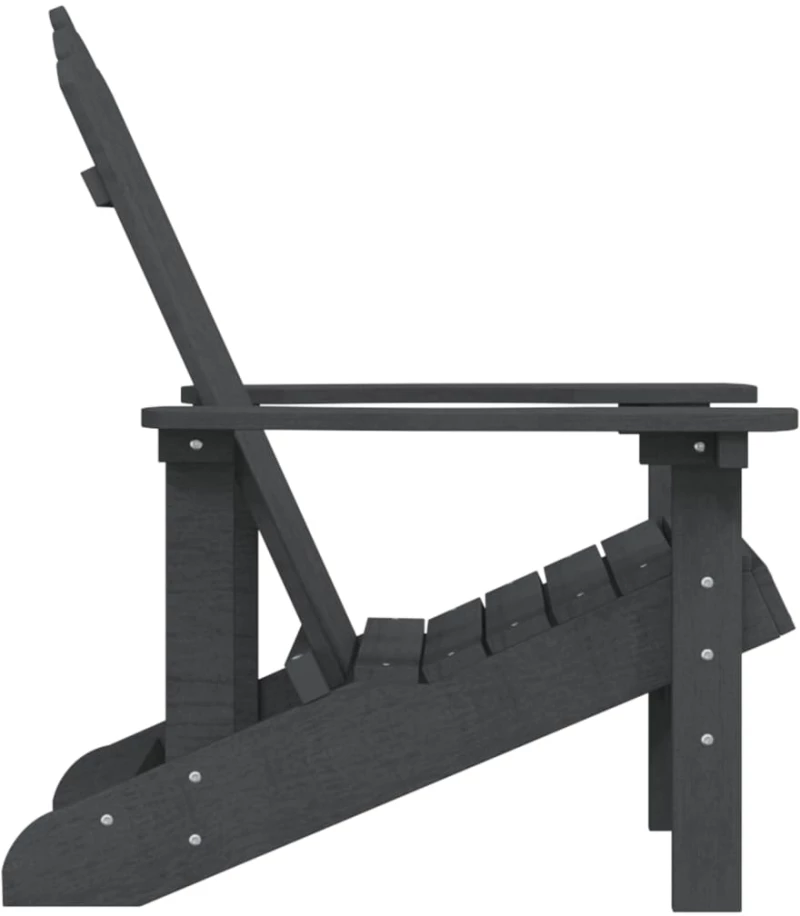 vidaXL Καρέκλα Κήπου Adirondack Ανθρακί από HDPE N/A Ανθρακί