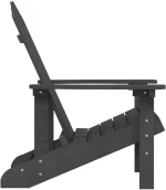 vidaXL Καρέκλα Κήπου Adirondack Ανθρακί από HDPE N/A Ανθρακί