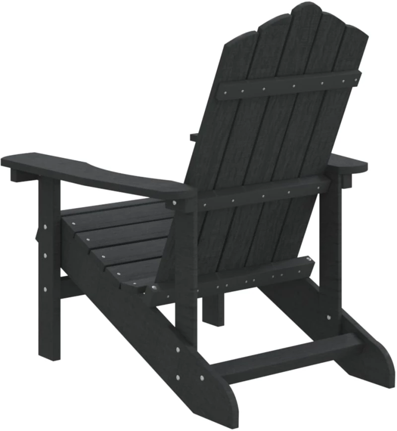 vidaXL Καρέκλα Κήπου Adirondack Ανθρακί από HDPE N/A Ανθρακί
