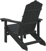 vidaXL Καρέκλα Κήπου Adirondack Ανθρακί από HDPE N/A Ανθρακί