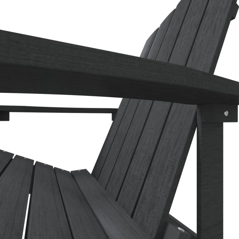 vidaXL Καρέκλα Κήπου Adirondack Ανθρακί από HDPE N/A Ανθρακί