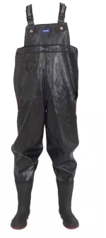 Αδιάβροχη φόρμα εργασίας με γαλότσα - Νο.45-XXL - 30482 - Μαύρη