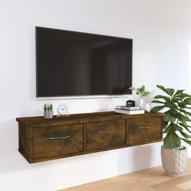 vidaXL Ντουλάπι Τοίχου Καπνιστή Δρυς 88x26x18,5 εκ. Επεξεργασμένο Ξύλο N/A Καφέ