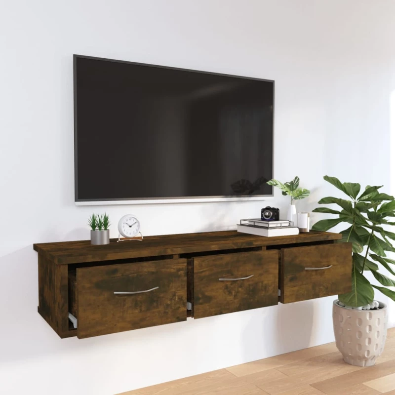 vidaXL Ντουλάπι Τοίχου Καπνιστή Δρυς 88x26x18,5 εκ. Επεξεργασμένο Ξύλο N/A Καφέ
