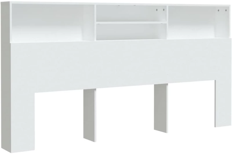 vidaXL Κεφαλάρι Με Αποθηκευτικό Χώρο Λευκό 200 x 19 x 103,5 εκ. N/A Λευκό