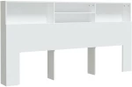 vidaXL Κεφαλάρι Με Αποθηκευτικό Χώρο Λευκό 200 x 19 x 103,5 εκ. N/A Λευκό