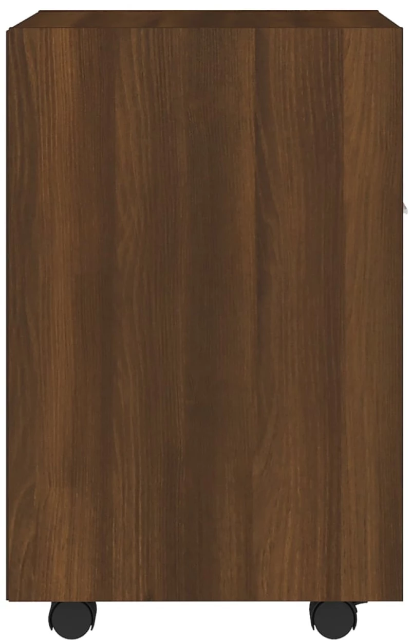 vidaXL Ντουλάπι με Ροδάκια Καφέ Δρυς 33x38x60 εκ. Επεξεργασμένο ξύλο N/A Καφέ