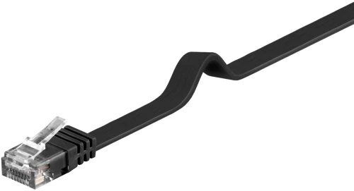 GOOBAY καλώδιο U/UTP CAT6, 95385, flat, AWG 32/7, copper, 20m, μαύρο