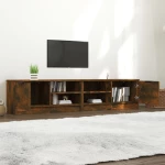 vidaXL Έπιπλα Τηλεόρασης 2 τεμ. Καπνιστή Δρυς 80x35x36,5 εκ Επεξ. Ξύλο N/A Καφέ