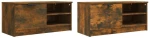 vidaXL Έπιπλα Τηλεόρασης 2 τεμ. Καπνιστή Δρυς 80x35x36,5 εκ Επεξ. Ξύλο N/A Καφέ