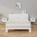 vidaXL Κομοδίνα Επιτοίχια 2 τεμ. Λευκά 34 x 30 x 20 εκ. N/A Λευκό
