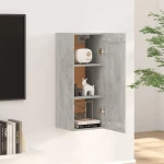 vidaXL Ντουλάπι Τοίχου Γκρι Σκυρ. 35x34x90 εκ. Επεξεργασμένο Ξύλο N/A Γκρι