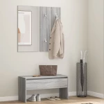 vidaXL Σετ Επίπλων Διαδρόμου Γκρι Sonoma Επεξεργασμένο Ξύλο N/A Γκρι