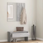 vidaXL Σετ Επίπλων Διαδρόμου Γκρι Sonoma Επεξεργασμένο Ξύλο N/A Γκρι