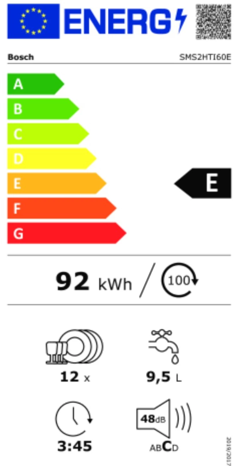 Πλυντήριο πιάτων BOSCH SMS2HTI60E Ανοξείδωτο ατσάλι (60 cm)