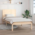 vidaXL Πλαίσιο Κρεβατιού 90 x 200 εκ. από Μασίφ Ξύλο Πεύκου 90 x 200 cm Καφέ
