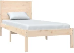 vidaXL Πλαίσιο Κρεβατιού 90 x 200 εκ. από Μασίφ Ξύλο Πεύκου 90 x 200 cm Καφέ