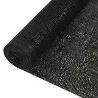 vidaXL Δίχτυ Σκίασης Μαύρο 3,6  x 25 μ. από HDPE 195 γρ./μ² 3.6 x 25 m (195 g/m²) Μαύρο