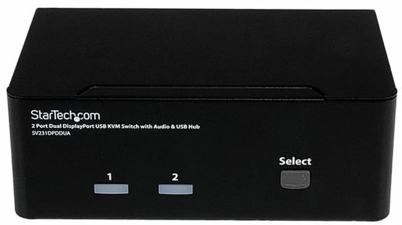 Διακόπτης KVM με 2 Θύρες Startech SV231DPDDUA Μαύρο