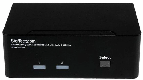 Διακόπτης KVM με 2 Θύρες Startech SV231DPDDUA Μαύρο