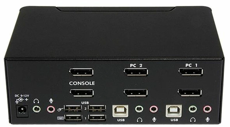 Διακόπτης KVM με 2 Θύρες Startech SV231DPDDUA Μαύρο
