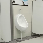 vidaXL Ουρητήριο Επιτοίχιο/Κρεμαστό Λευκό Κεραμικό με Βαλβίδα Έκπλυσης  Λευκό