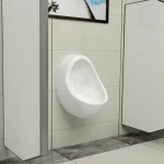 vidaXL Ουρητήριο Επιτοίχιο/Κρεμαστό Λευκό Κεραμικό με Βαλβίδα Έκπλυσης  Λευκό