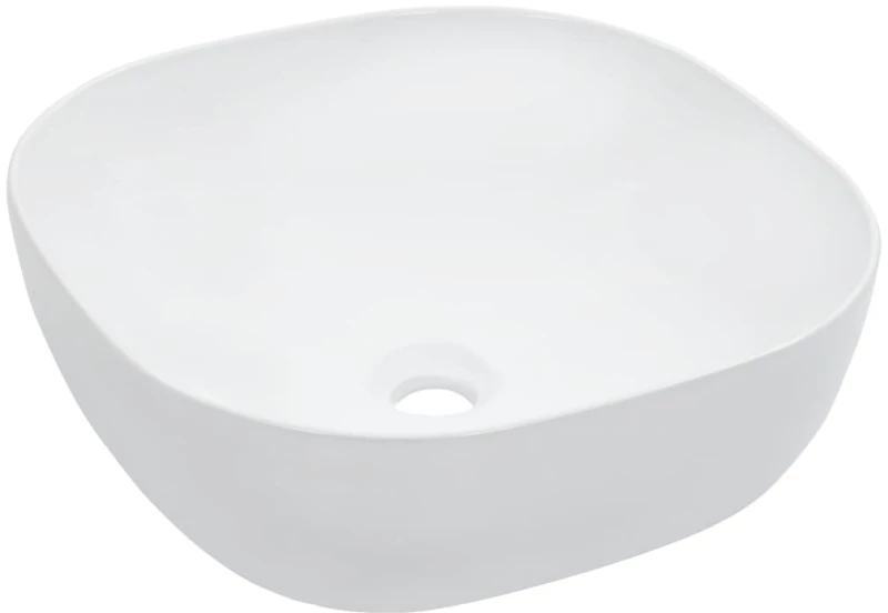 vidaXL Νιπτήρας Λευκός 42,5 x 42,5 x 14,5 εκ. Κεραμικός N/A Λευκό