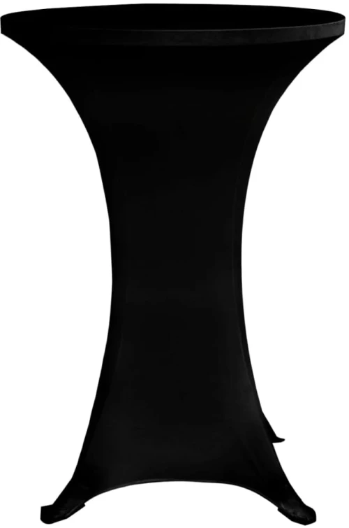 vidaXL Καλύμματα Τραπεζιού Ελαστικά 4 τεμ. Μαύρα Ø 60 εκ. 60 cm Μαύρο