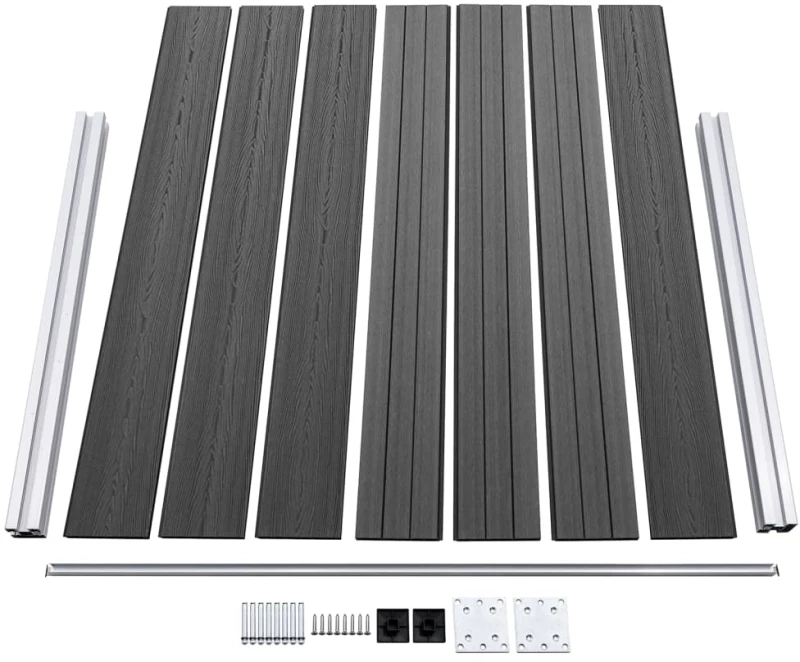 vidaXL Σετ Πάνελ Περίφραξης Μαύρο 526 x 146 εκ. από WPC 526 x 146 cm Μαύρο