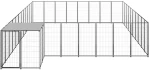 vidaXL Σπιτάκι Σκύλου Μαύρο 25,41 μ² Ατσάλινο 25.41 m² Μαύρο