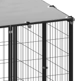 vidaXL Σπιτάκι Σκύλου Μαύρο 25,41 μ² Ατσάλινο 25.41 m² Μαύρο