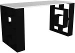 Γραφείο LINE Λευκό/Μαύρο 140x60x74cm