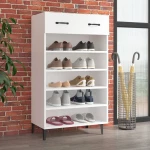 vidaXL Παπουτσοθήκη Λευκή 60 x 35 x 105 εκ. από Επεξεργασμένο Ξύλο N/A Λευκό