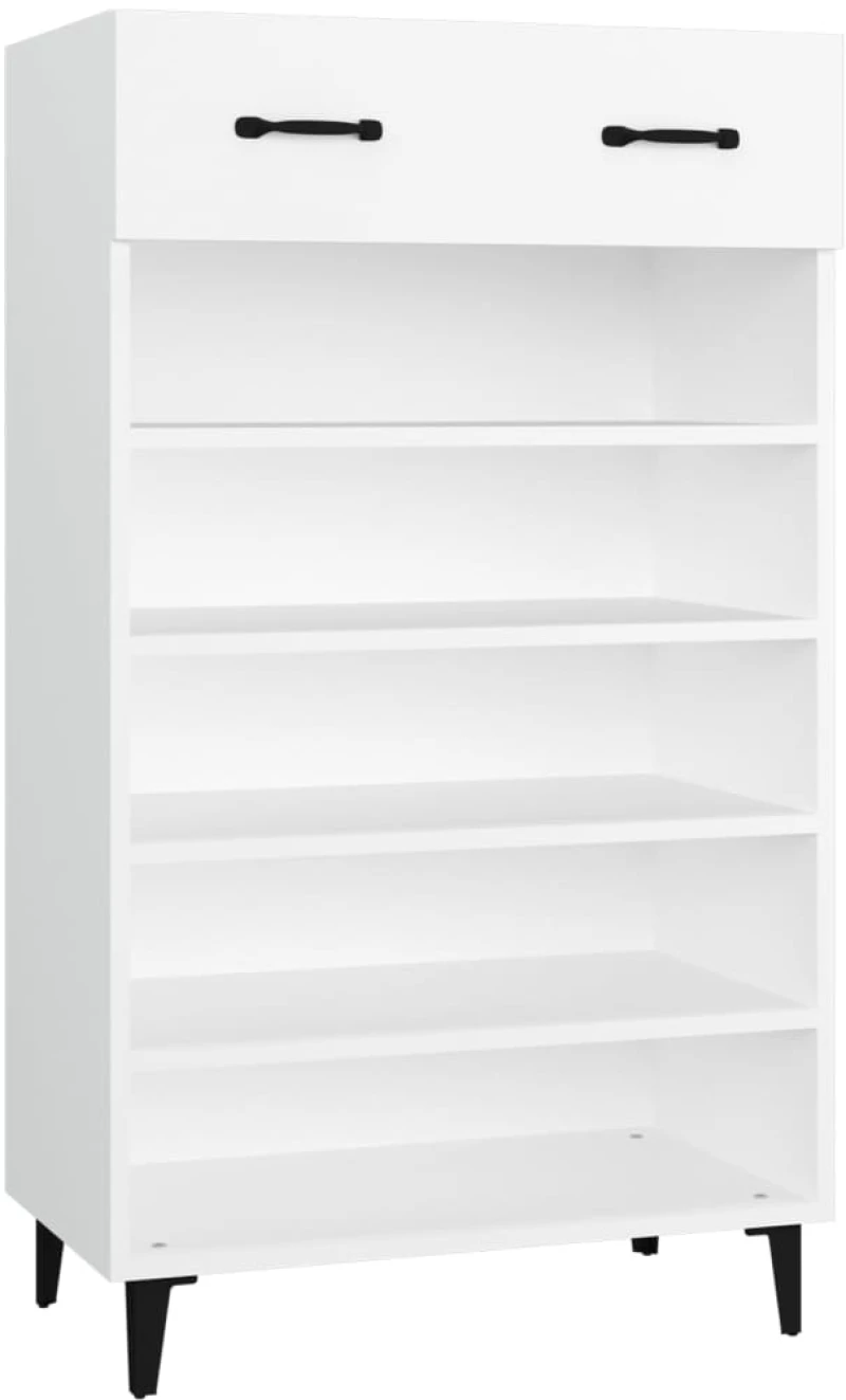 vidaXL Παπουτσοθήκη Λευκή 60 x 35 x 105 εκ. από Επεξεργασμένο Ξύλο N/A Λευκό