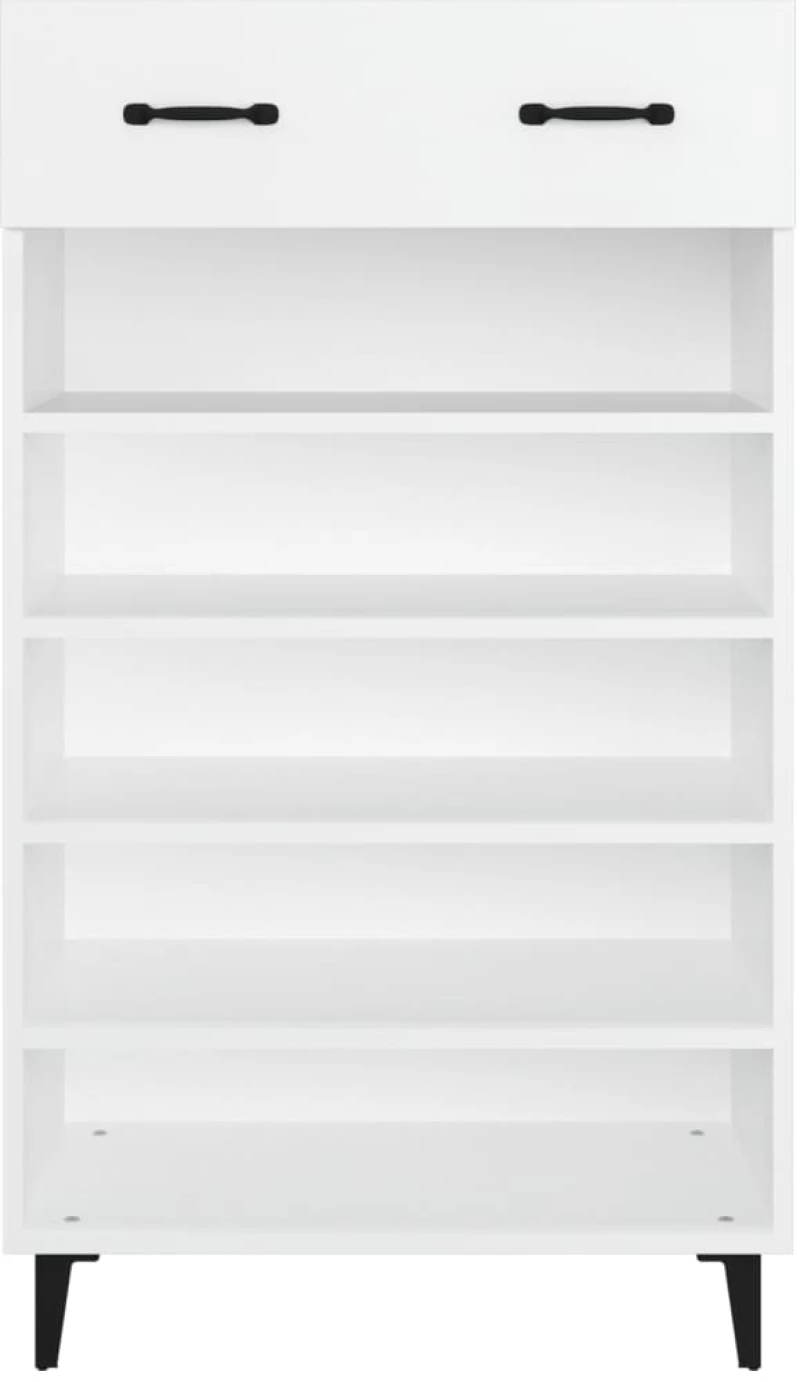 vidaXL Παπουτσοθήκη Λευκή 60 x 35 x 105 εκ. από Επεξεργασμένο Ξύλο N/A Λευκό