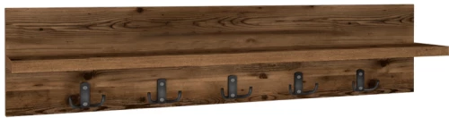 Κρεμάστρα τοίχου Kery Megapap από μελαμίνη χρώμα καπνιστή καρυδιά 80x11x18εκ.