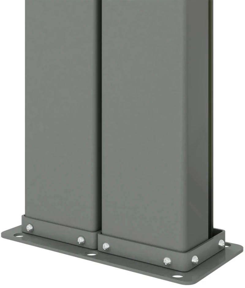 vidaXL Σκίαστρο Πλαϊνό Συρόμενο Μαύρο 200 x 1200 εκ. 200 x 1200 cm Μαύρο