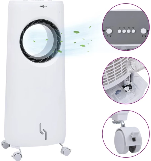 vidaXL Air Cooler Φορητό 2 σε 1 80 W  Λευκό