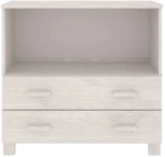 vidaXL Ντουλάπι Λευκό 85 x 35 x 80 εκ. από Μασίφ Ξύλο Πεύκου N/A Λευκό